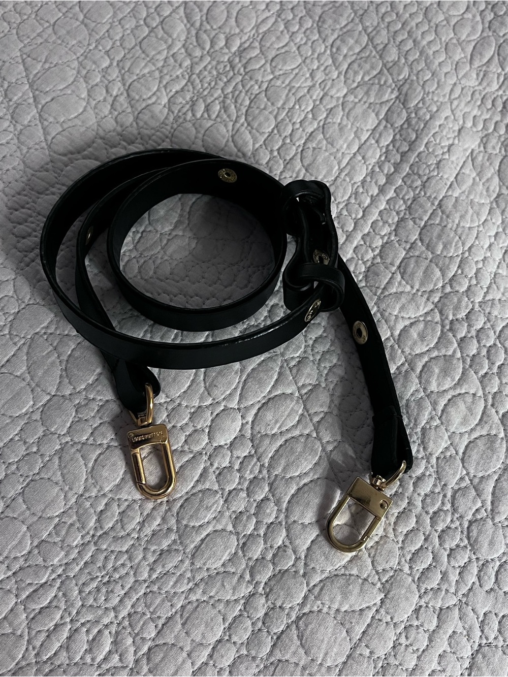 Black  Crossbody bag Strap with Gold Hardware